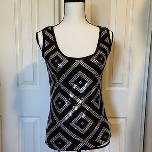 Sequined tank top